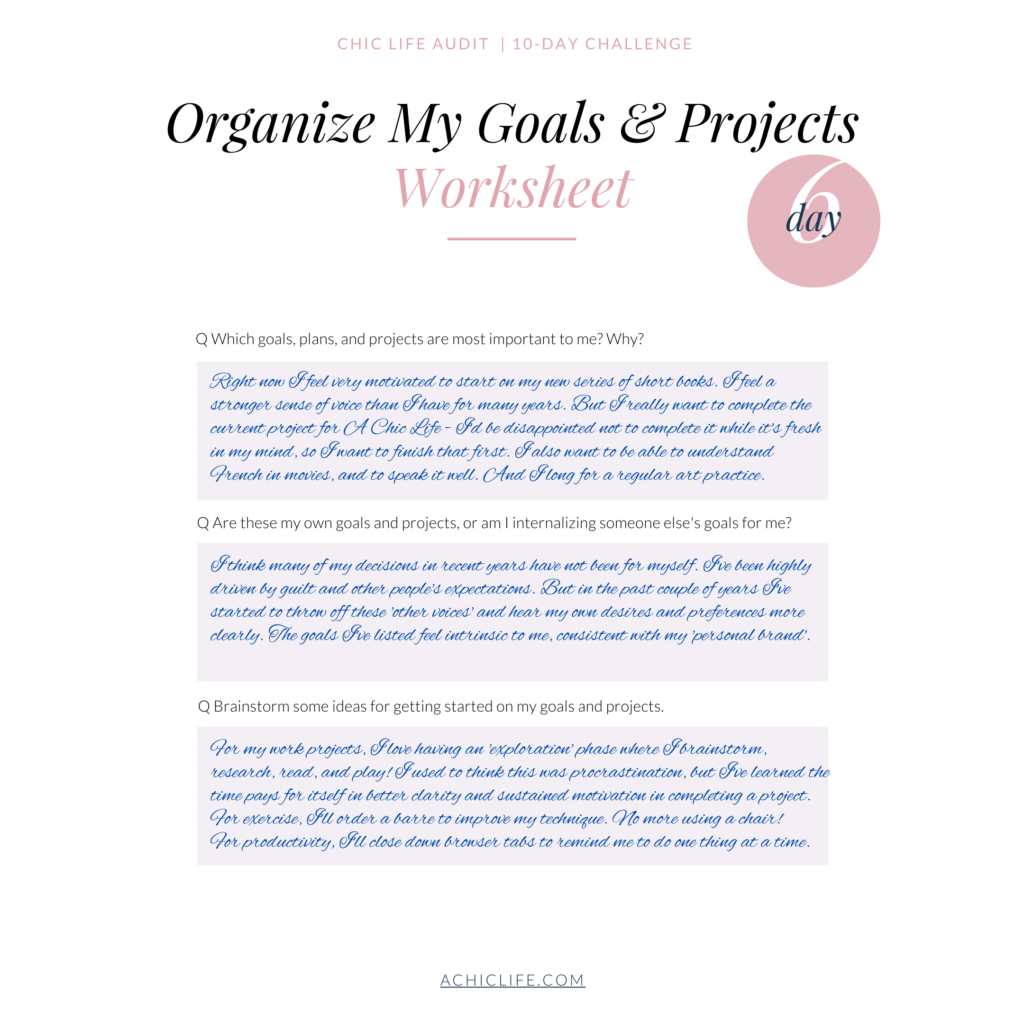 Organize My Goals, Plans, Projects